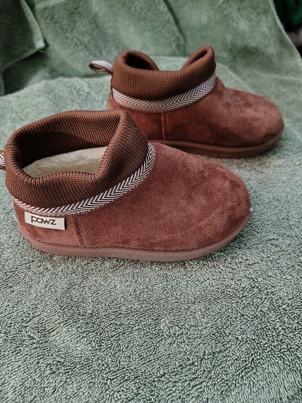 Brown Pawz Kids Cozy Slip-On Boots